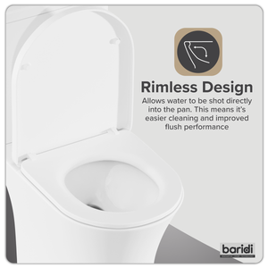 Baridi DH332 Close-Coupled Toilet with Soft Close Seat, Dual Flush Cistern & Rimless Flush - White - additional view 13