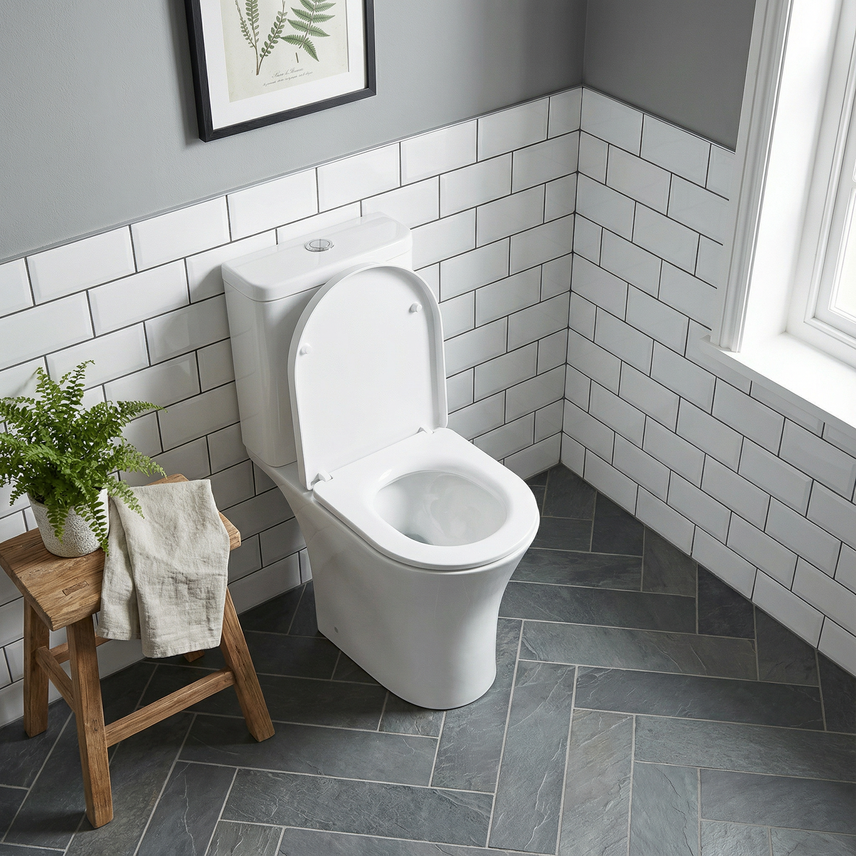 Baridi DH332 Close-Coupled Toilet with Soft Close Seat, Dual Flush Cistern & Rimless Flush - White - additional view 12