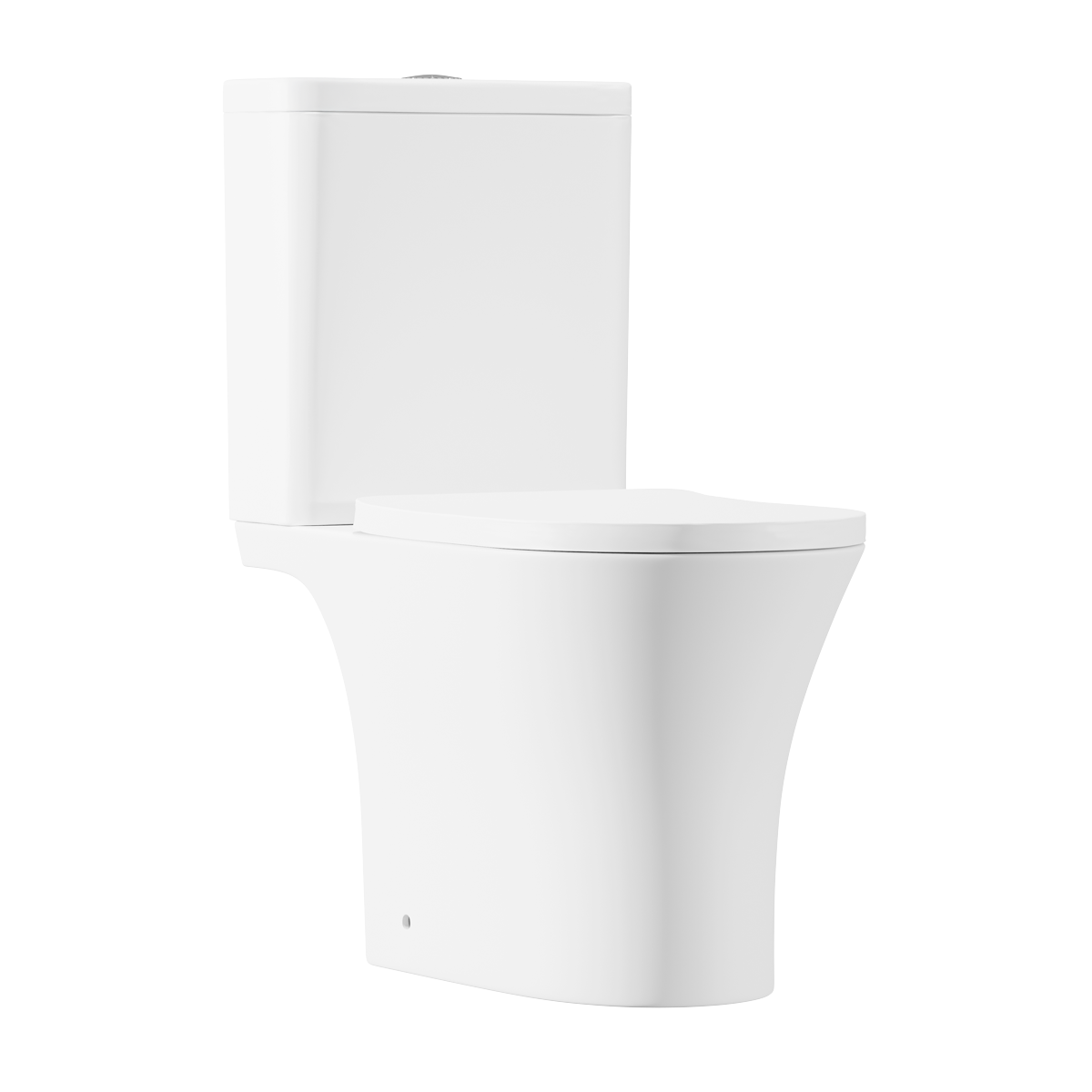 Baridi DH332 Close-Coupled Toilet with Soft Close Seat, Dual Flush Cistern & Rimless Flush - White