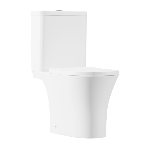 Baridi DH332 Close-Coupled Toilet with Soft Close Seat, Dual Flush Cistern & Rimless Flush - White