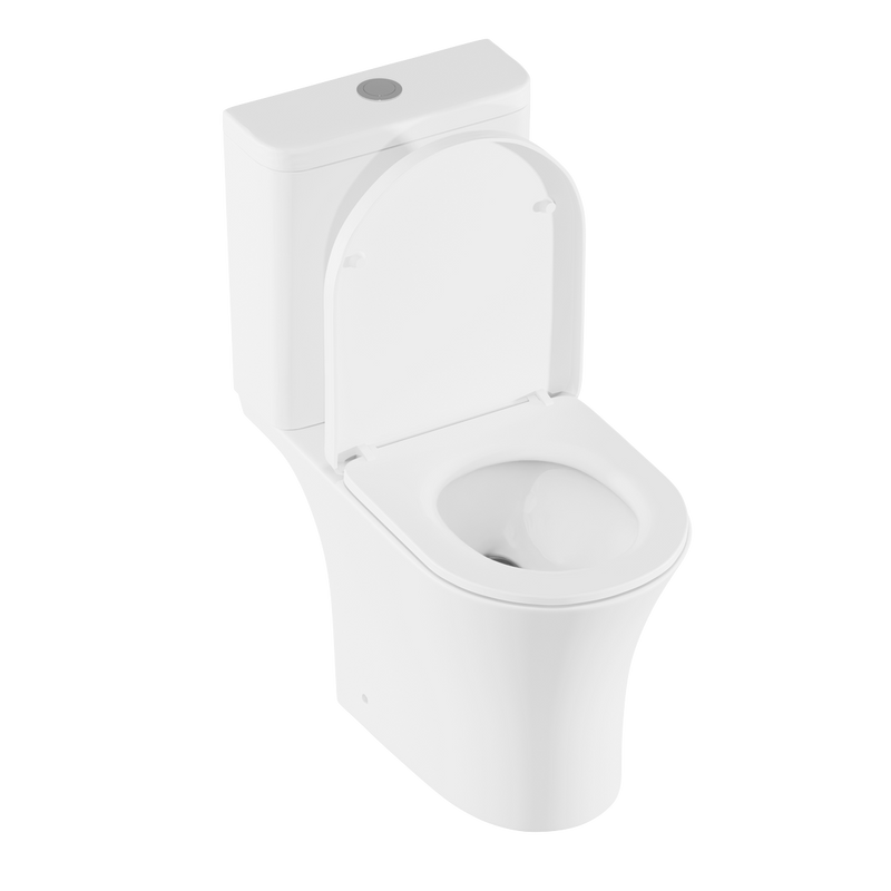 Baridi DH332 Close-Coupled Toilet with Soft Close Seat, Dual Flush Cistern & Rimless Flush - White - additional view 4