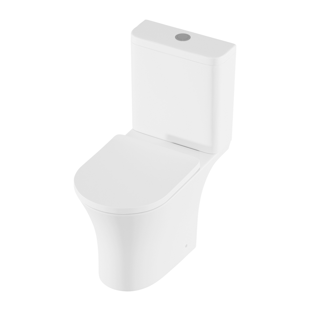 Baridi DH332 Close-Coupled Toilet with Soft Close Seat, Dual Flush Cistern & Rimless Flush - White - additional view 5