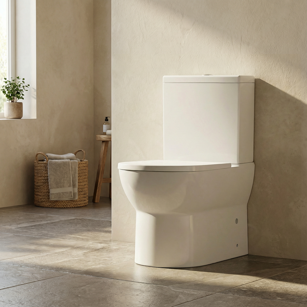 Baridi DH333 Close-Coupled Toilet with Soft Close Seat, Dual Flush Cistern & Rimless Flush - White - additional view 19