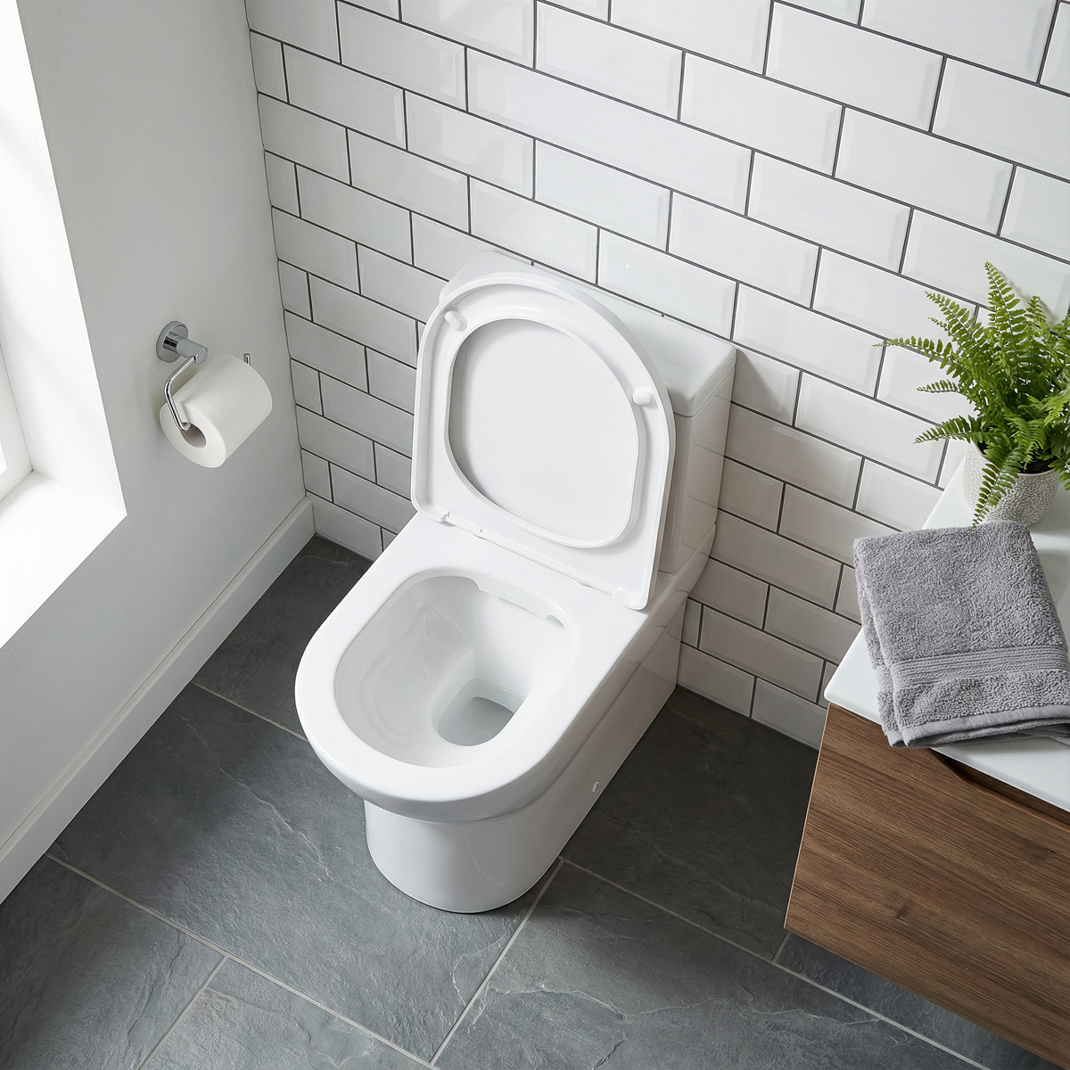 Baridi DH333 Close-Coupled Toilet with Soft Close Seat, Dual Flush Cistern & Rimless Flush - White - additional view 20