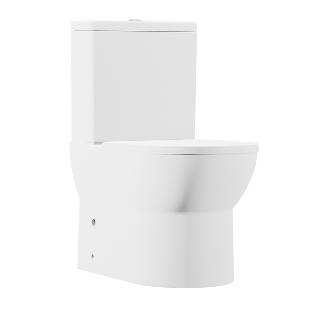 Baridi DH333 Close-Coupled Toilet with Soft Close Seat, Dual Flush Cistern & Rimless Flush - White