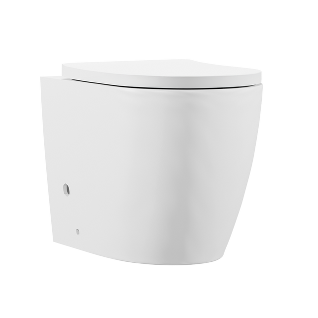 Baridi DH334 Back-to-Wall Toilet with Soft Close Seat & Rimless Flush - White