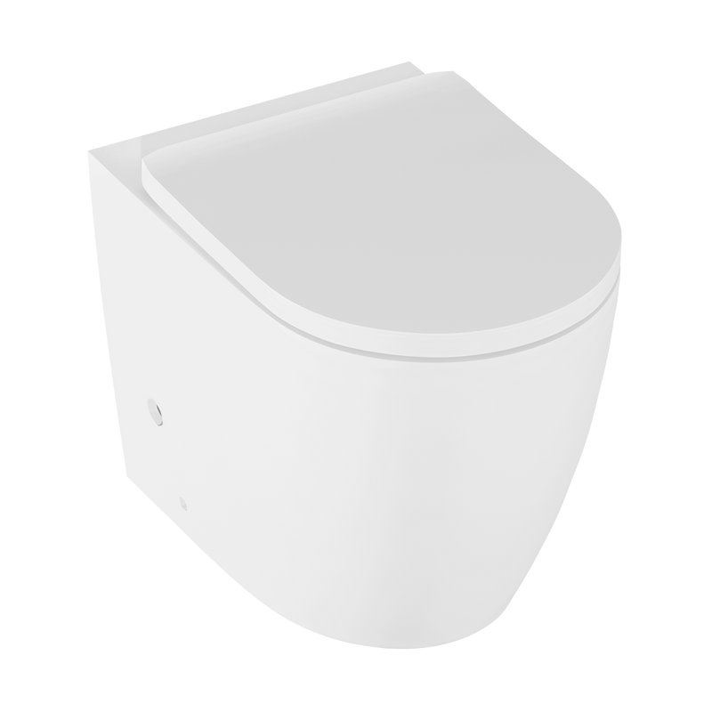 Baridi DH334 Back-to-Wall Toilet with Soft Close Seat & Rimless Flush - White - additional view 9