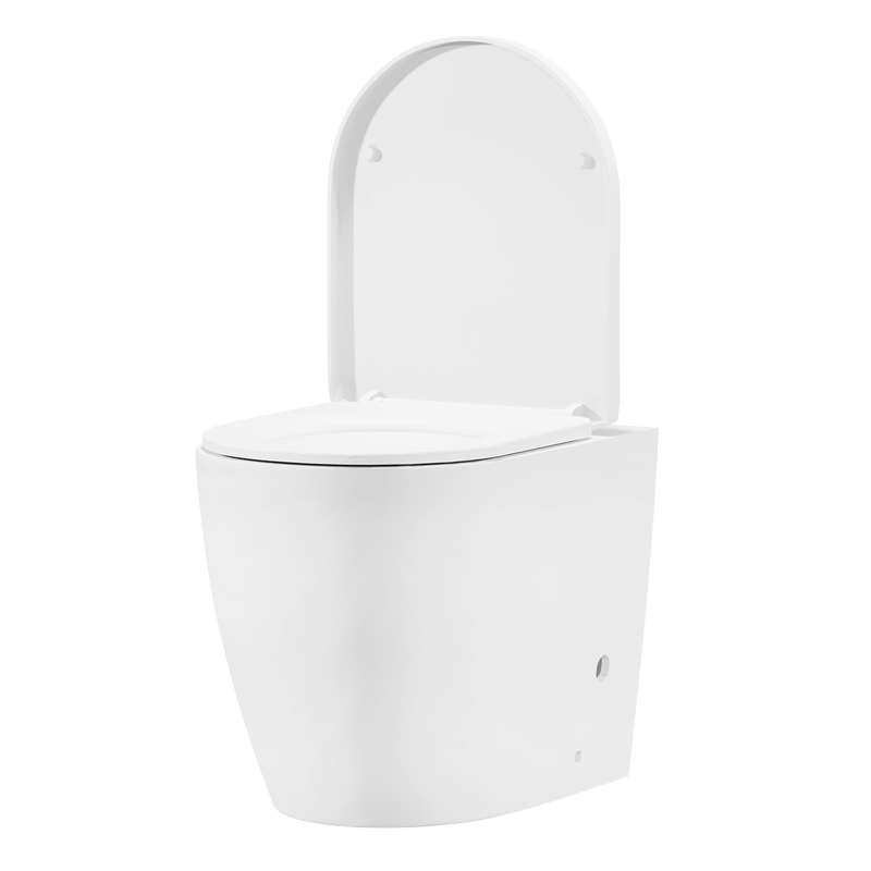 Baridi DH334 Back-to-Wall Toilet with Soft Close Seat & Rimless Flush - White - additional view 3