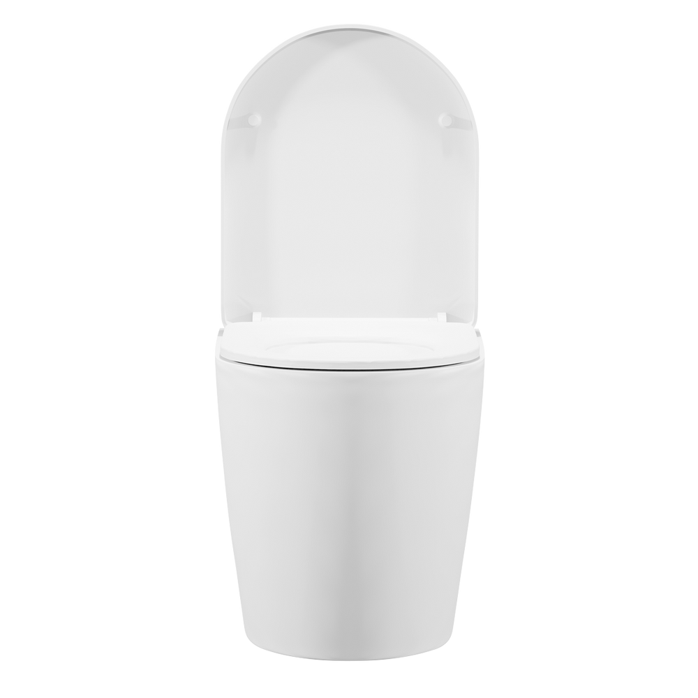 Baridi DH334 Back-to-Wall Toilet with Soft Close Seat & Rimless Flush - White - additional view 6