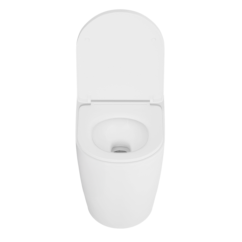 Baridi DH334 Back-to-Wall Toilet with Soft Close Seat & Rimless Flush - White - additional view 7