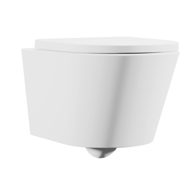 Baridi DH335 Wall Hung Toilet with Soft Close Seat & Rimless Flush - White