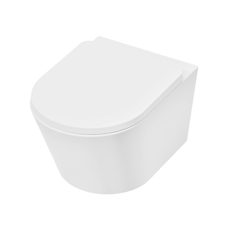 Baridi DH335 Wall Hung Toilet with Soft Close Seat & Rimless Flush - White - additional view 3