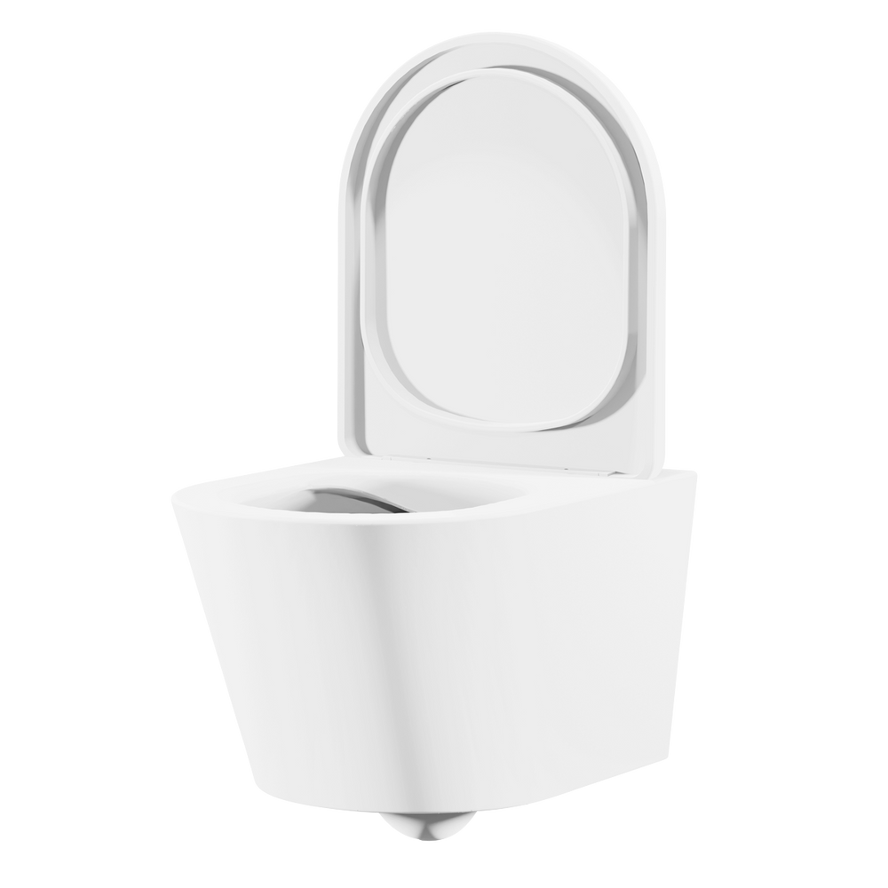 Baridi DH335 Wall Hung Toilet with Soft Close Seat & Rimless Flush - White - additional view 4