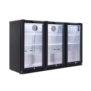 Baridi DH336 Back Bar Drinks Fridge/Cooler with Triple Hinged Door & Security Lock 307L - Black - additional view 5