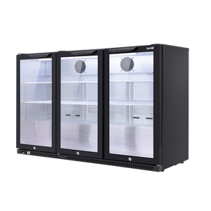 Baridi DH336 Back Bar Drinks Fridge/Cooler with Triple Hinged Door & Security Lock 307L - Black - additional view 7
