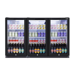 Baridi DH336 Back Bar Drinks Fridge/Cooler with Triple Hinged Door & Security Lock 307L - Black - additional view 8