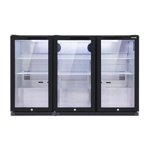 Baridi DH336 Back Bar Drinks Fridge/Cooler with Triple Hinged Door & Security Lock 307L - Black - additional view 9