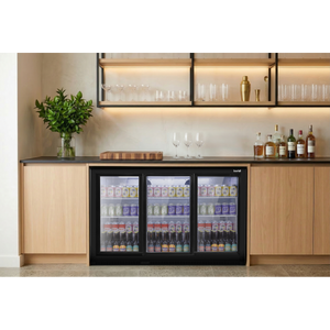 Baridi DH337 Back Bar Drinks Fridge/Cooler with Triple Sliding Door & Security Lock 307L - Black - additional view 17
