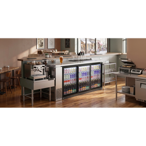 Baridi DH337 Back Bar Drinks Fridge/Cooler with Triple Sliding Door & Security Lock 307L - Black - additional view 13