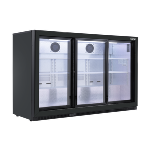 Baridi DH337 Back Bar Drinks Fridge/Cooler with Triple Sliding Door & Security Lock 307L - Black - additional view 5