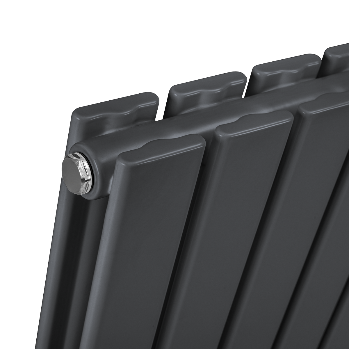 Baridi DH339 Horizontal Radiator Contemporary Double Flat Panel Design 600 x 560mm - Anthracite - additional view 5