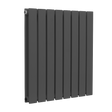 Baridi DH339 Horizontal Radiator Contemporary Double Flat Panel Design 600 x 560mm - Anthracite