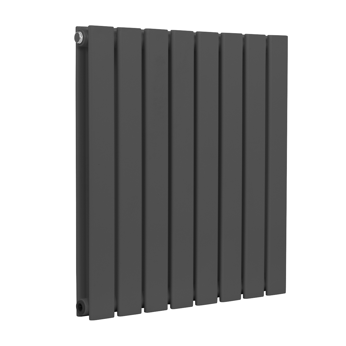 Baridi DH339 Horizontal Radiator Contemporary Double Flat Panel Design 600 x 560mm - Anthracite