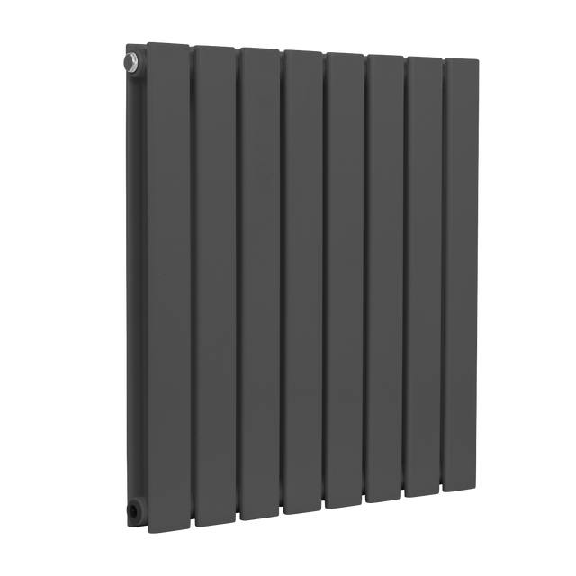Baridi DH339 Horizontal Radiator Contemporary Double Flat Panel Design 600 x 560mm - Anthracite