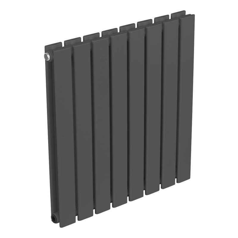 Baridi DH339 Horizontal Radiator Contemporary Double Flat Panel Design 600 x 560mm - Anthracite - additional view 6