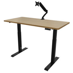 Dellonda DH33 Oak Electric Height Adjustable Standing Desk, 1400 x 700mm Dual Motor 100kg - additional view 5