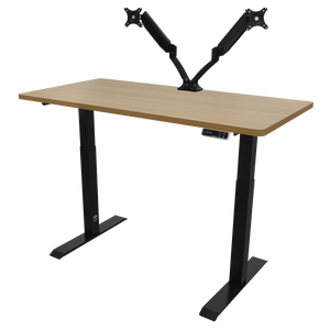 Dellonda DH33 Oak Electric Height Adjustable Standing Desk, 1400 x 700mm Dual Motor 100kg - additional view 6
