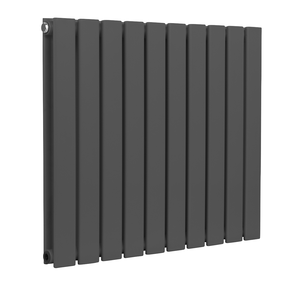 Baridi DH340 Horizontal Radiator Contemporary Double Flat Panel Design 600 x 700mm - Anthracite