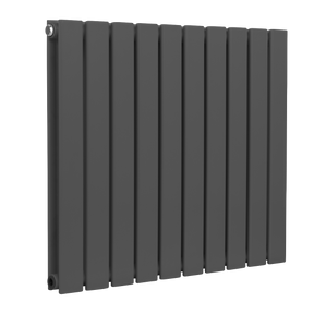 Baridi DH340 Horizontal Radiator Contemporary Double Flat Panel Design 600 x 700mm - Anthracite