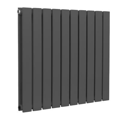 Baridi DH340 Horizontal Radiator Contemporary Double Flat Panel Design 600 x 700mm - Anthracite