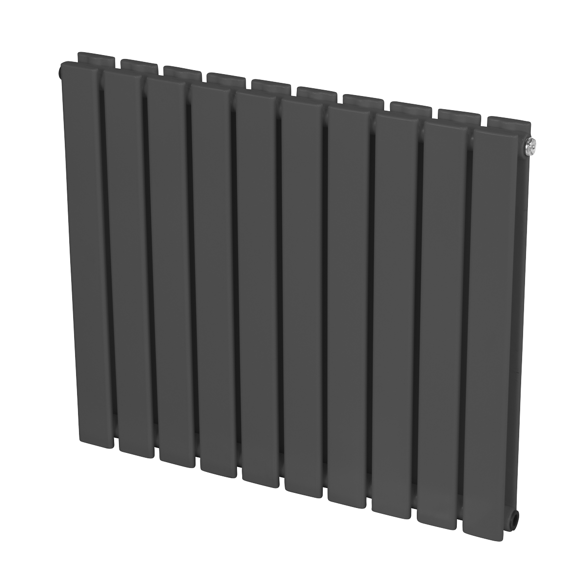Baridi DH340 Horizontal Radiator Contemporary Double Flat Panel Design 600 x 700mm - Anthracite - additional view 3