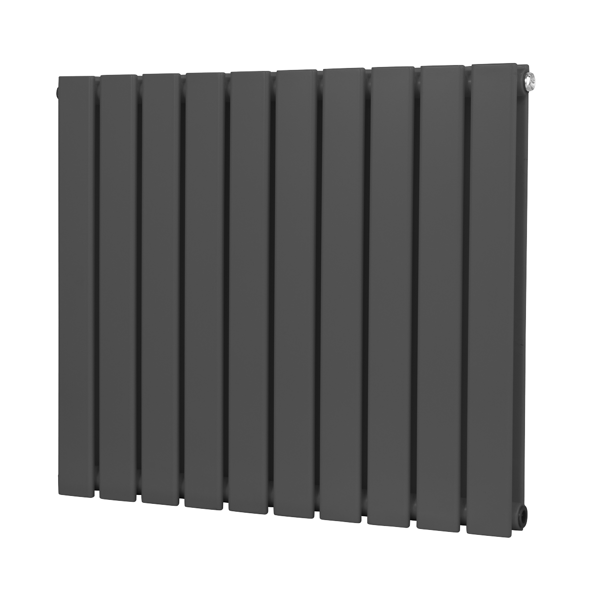 Baridi DH340 Horizontal Radiator Contemporary Double Flat Panel Design 600 x 700mm - Anthracite - additional view 5