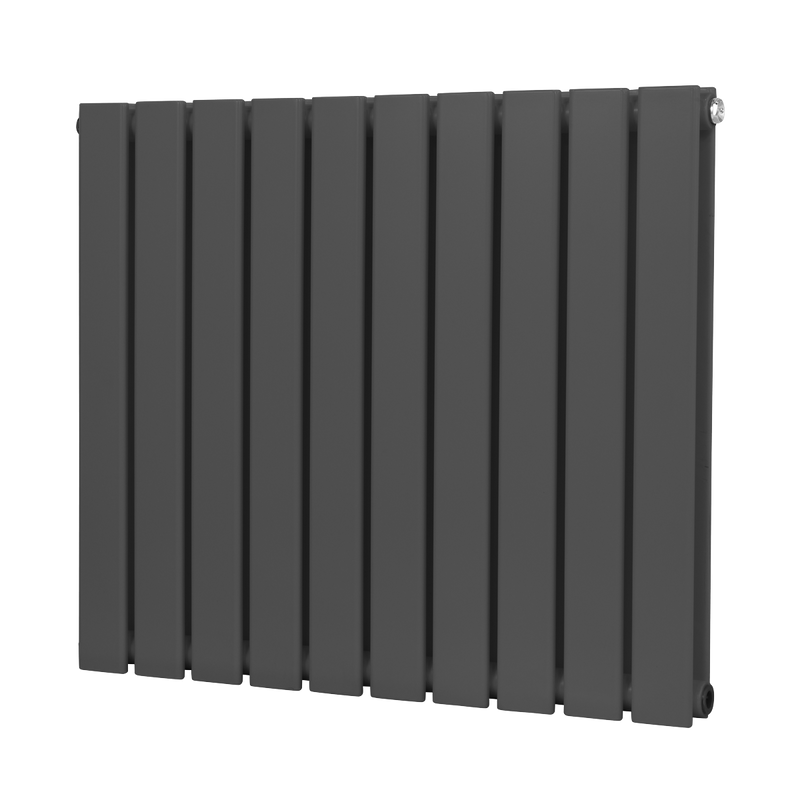 Baridi DH340 Horizontal Radiator Contemporary Double Flat Panel Design 600 x 700mm - Anthracite - additional view 5