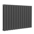 Baridi DH341 Horizontal Radiator Contemporary Double Flat Panel Design 600 x 910mm - Anthracite
