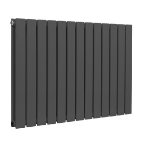 Baridi DH341 Horizontal Radiator Contemporary Double Flat Panel Design 600 x 910mm - Anthracite