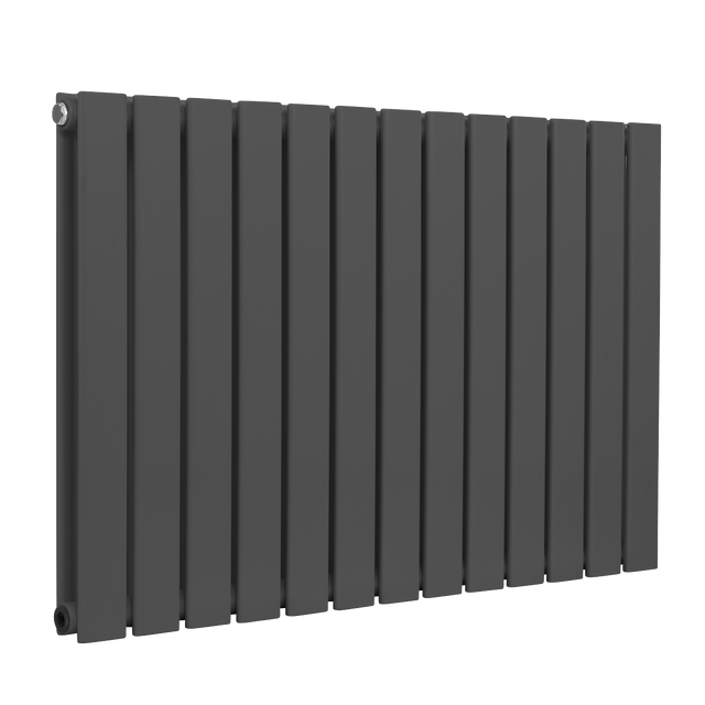 Baridi DH341 Horizontal Radiator Contemporary Double Flat Panel Design 600 x 910mm - Anthracite
