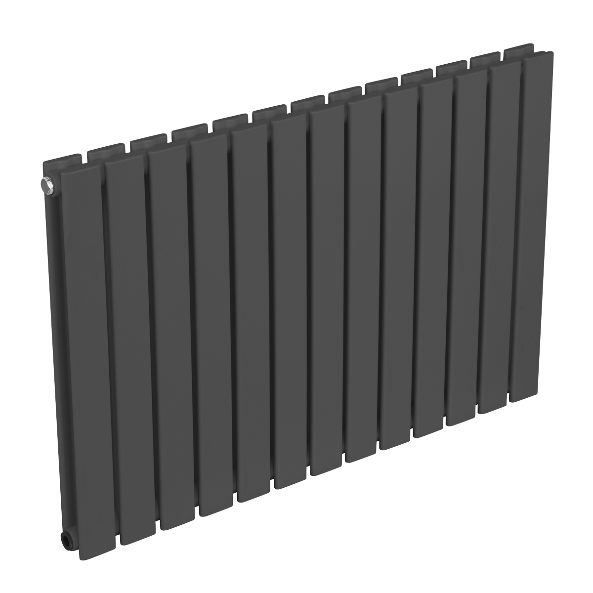 Baridi DH341 Horizontal Radiator Contemporary Double Flat Panel Design 600 x 910mm - Anthracite - additional view 6