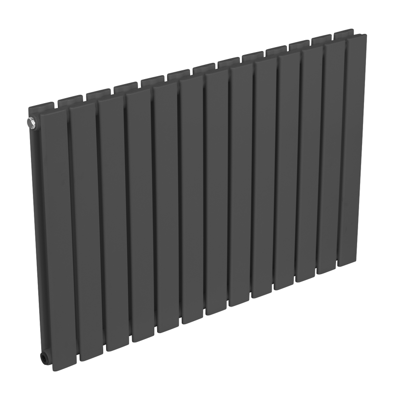 Baridi DH341 Horizontal Radiator Contemporary Double Flat Panel Design 600 x 910mm - Anthracite - additional view 6