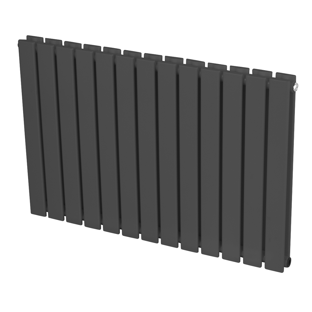 Baridi DH341 Horizontal Radiator Contemporary Double Flat Panel Design 600 x 910mm - Anthracite - additional view 7