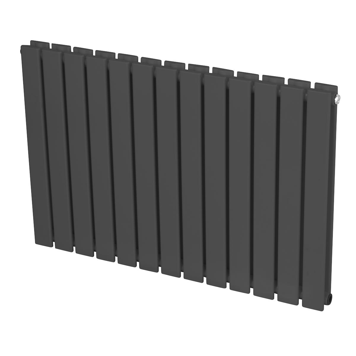 Baridi DH341 Horizontal Radiator Contemporary Double Flat Panel Design 600 x 910mm - Anthracite - additional view 7