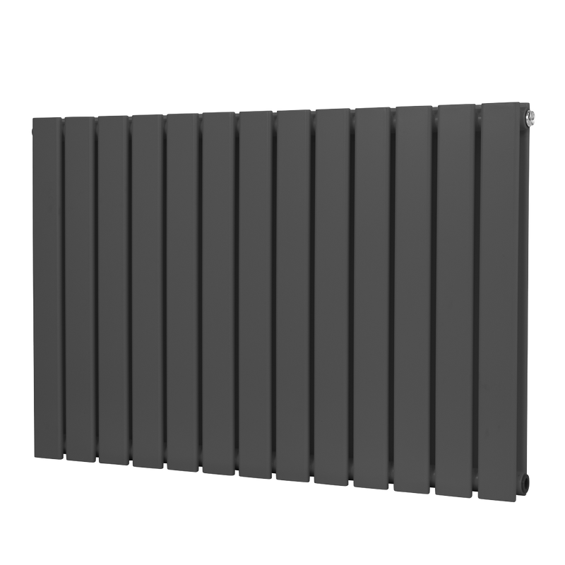 Baridi DH341 Horizontal Radiator Contemporary Double Flat Panel Design 600 x 910mm - Anthracite - additional view 3