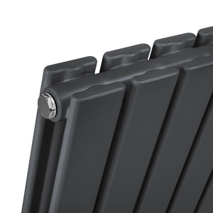 Baridi DH342 Horizontal Radiator Contemporary Double Flat Panel Design 600 x 1190mm - Anthracite - additional view 5