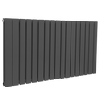 Baridi DH342 Horizontal Radiator Contemporary Double Flat Panel Design 600 x 1190mm - Anthracite