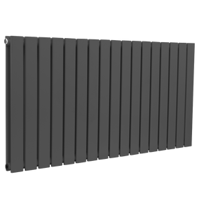 Baridi DH342 Horizontal Radiator Contemporary Double Flat Panel Design 600 x 1190mm - Anthracite
