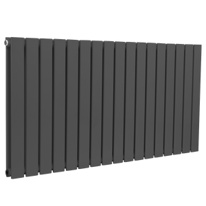 Baridi DH342 Horizontal Radiator Contemporary Double Flat Panel Design 600 x 1190mm - Anthracite