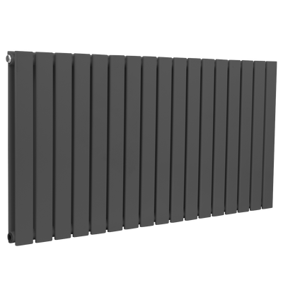 Baridi DH342 Horizontal Radiator Contemporary Double Flat Panel Design 600 x 1190mm - Anthracite